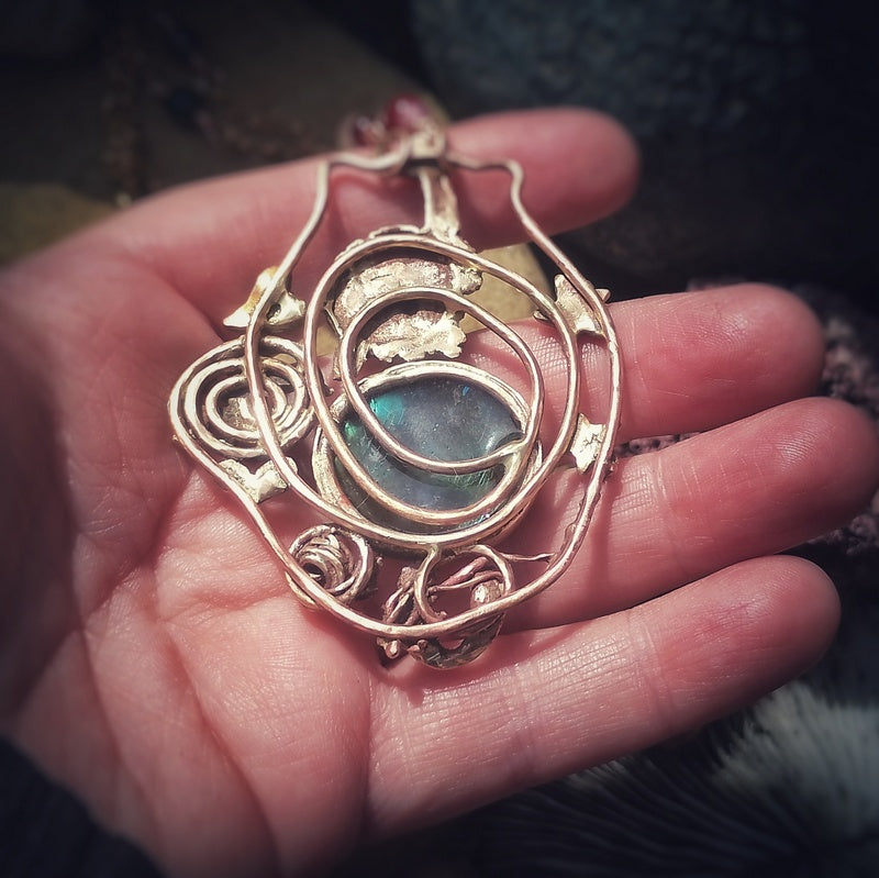 Good Luck Love Hare Labradorite Necklace