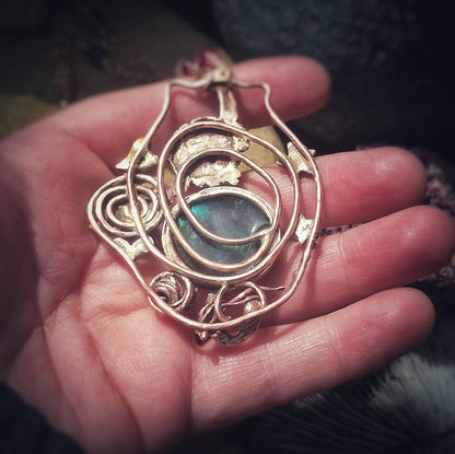 Good Luck Love Hare Labradorite Necklace