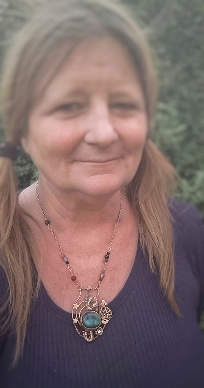 Good Luck Love Hare Labradorite Necklace