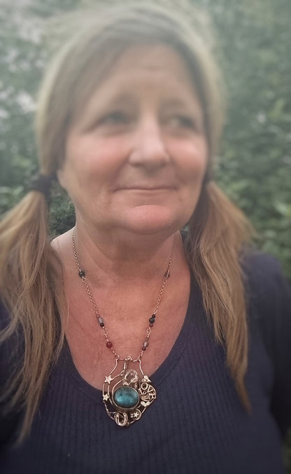Good Luck Love Hare Labradorite Necklace