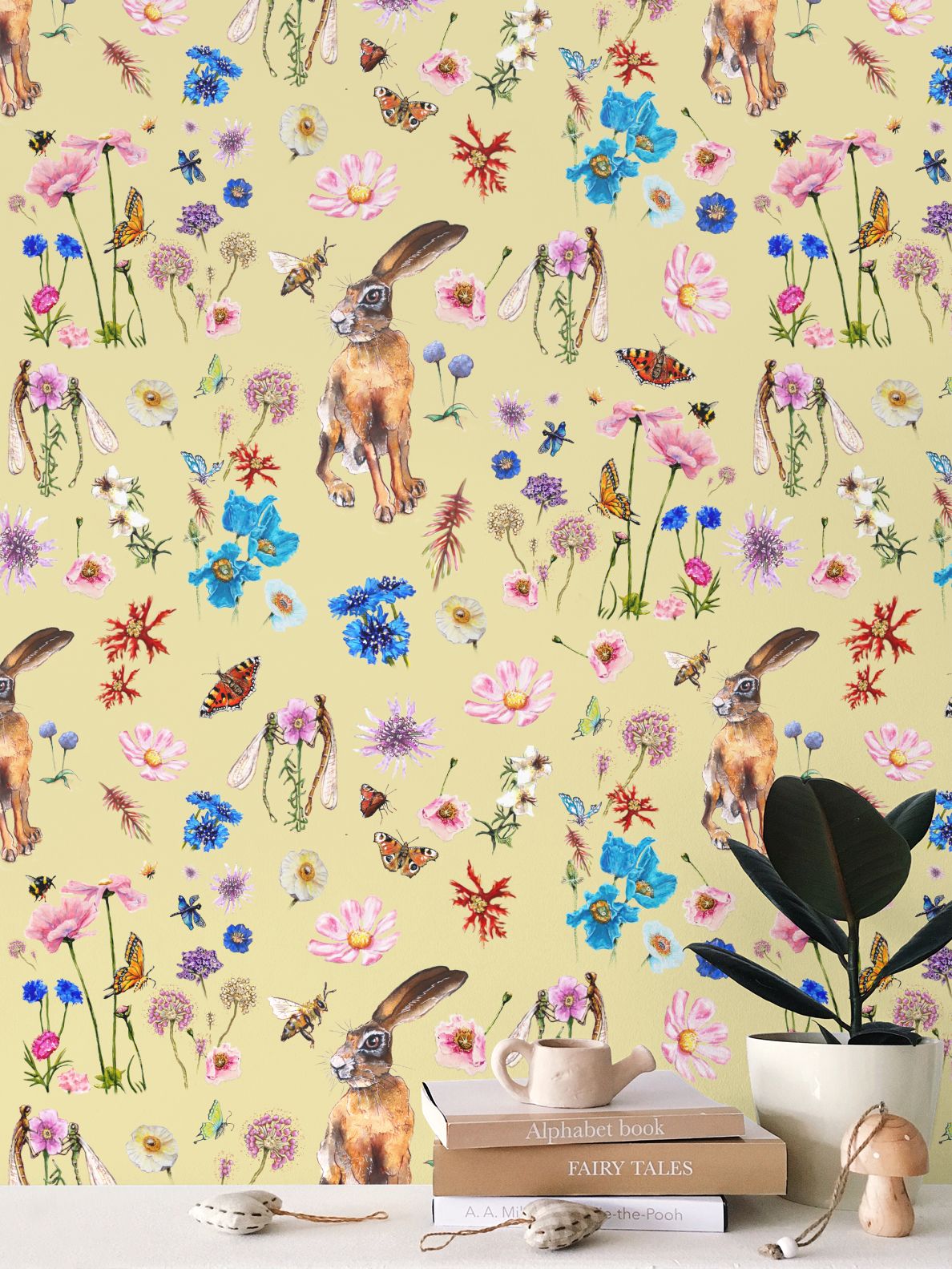 Summer Hare Garden Wallpaper