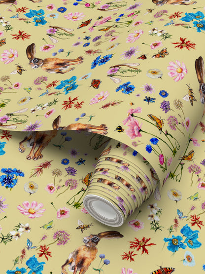 Summer Hare Garden Wallpaper