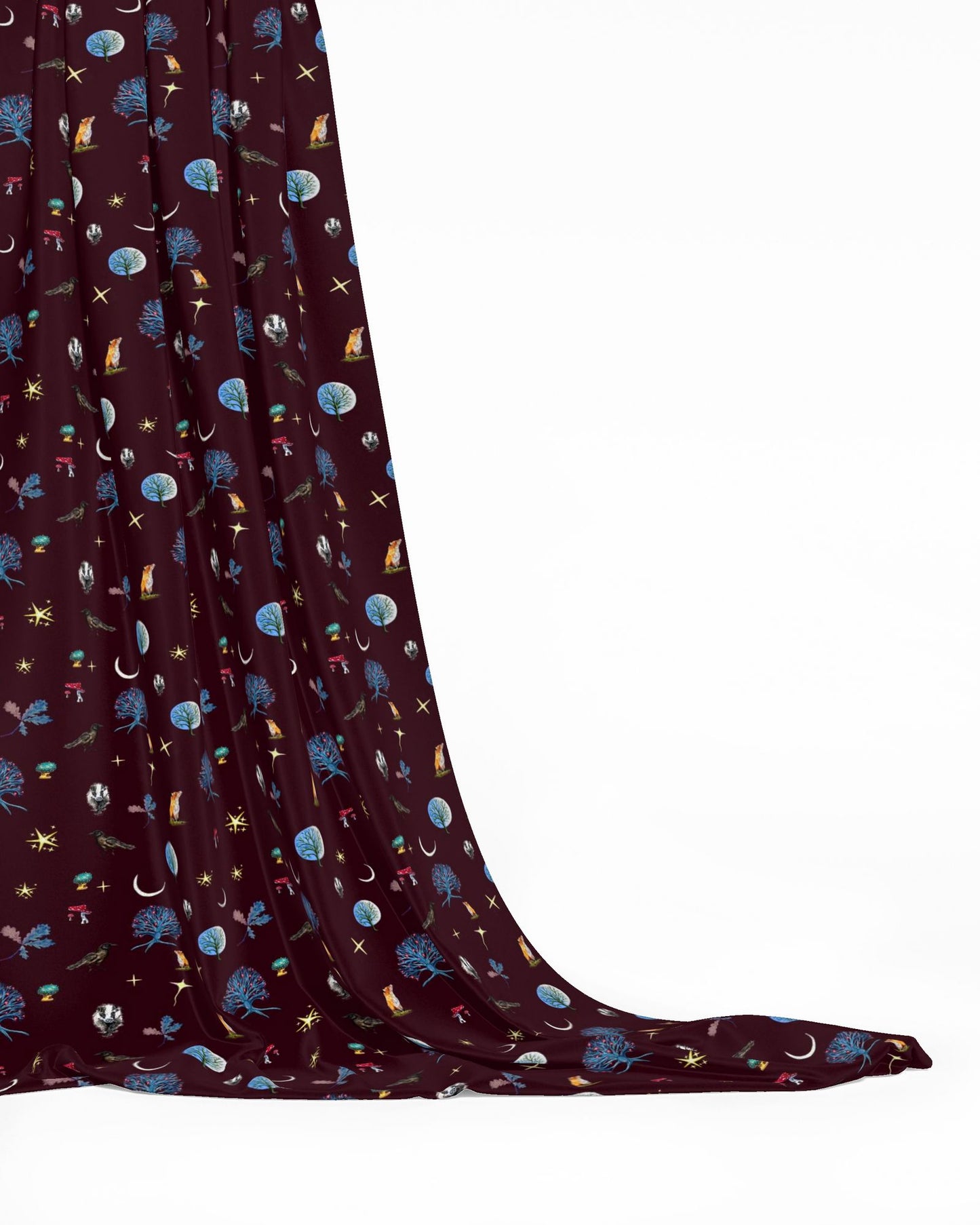 Wild Nights Mystical Fabric Prints Dark Cherry Red