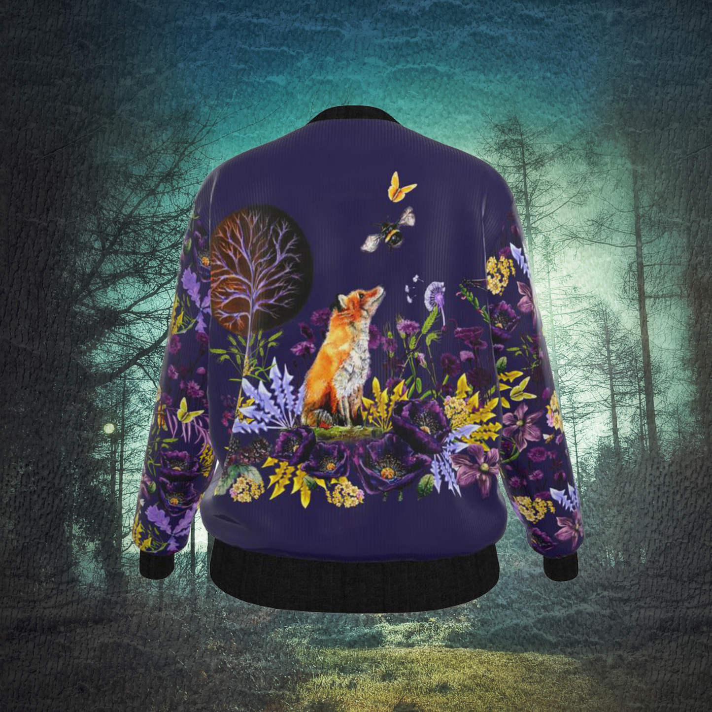 Fox Messenger Reversible Silk Bomber Jacket