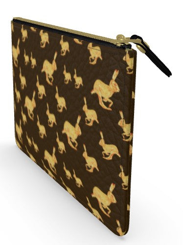 Golden Hare Leather Pouch