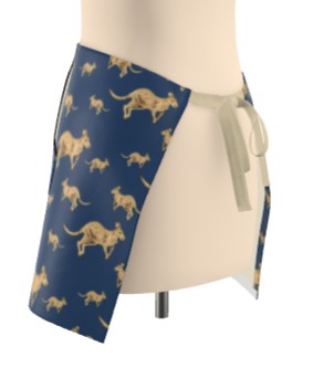 Golden Kangaroo Faux Leatherette Apron