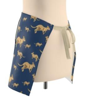 Golden Kangaroo Faux Leatherette Apron