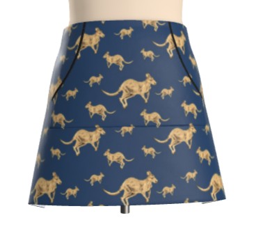 Golden Kangaroo Faux Leatherette Apron