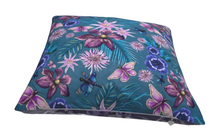 Dreamy Hare Velvet Natty Cushion Nature Lovers Turquoise Colour scheme  Sofa bedding Interiors 