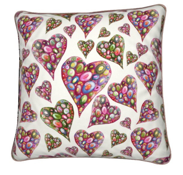 Heart and Soul Angelic Heart Velvet Cushion