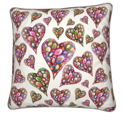 Heart and Soul Angelic Heart Velvet Cushion