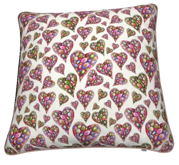 Heart and Soul Angelic Heart Velvet Cushion