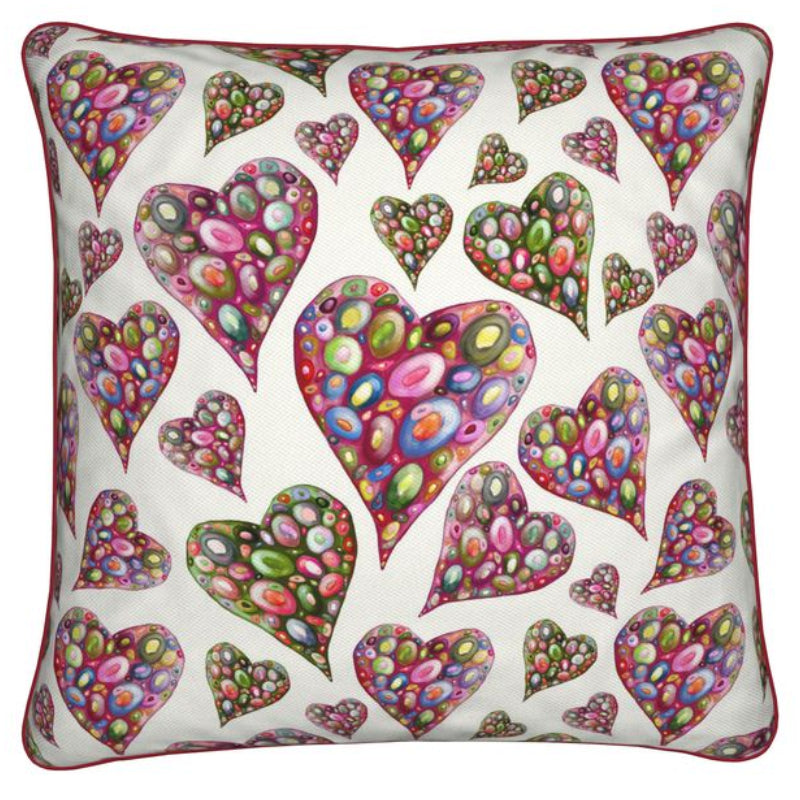 Heart and Soul Angelic Heart Velvet Cushion