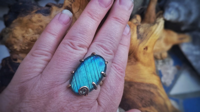 Labradorite Statement Ring
