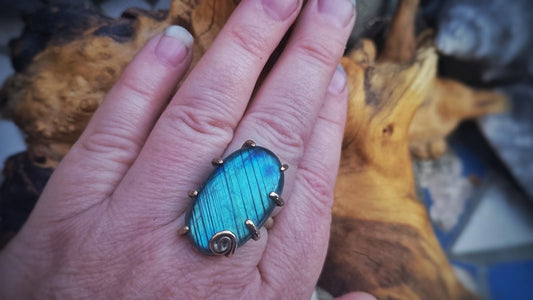 Labradorite Statement Ring