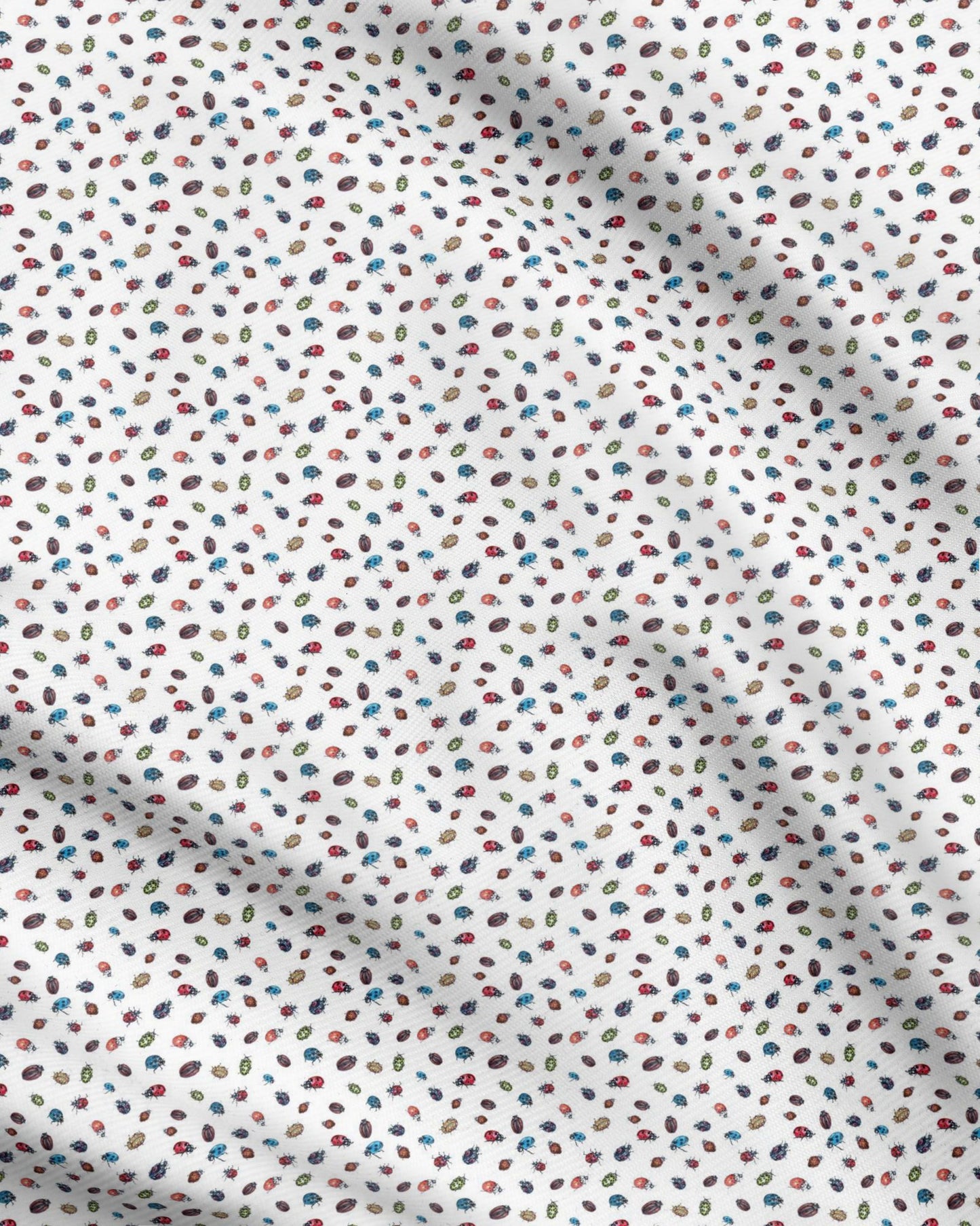 LadyBird Cluster Fabric Prints White