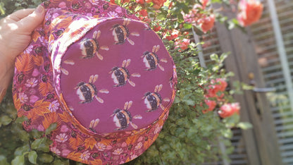 Bumble Bee Pinks and Golds Natty Hat