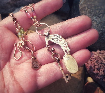 New Beginnings Labradorite Pelican Necklace