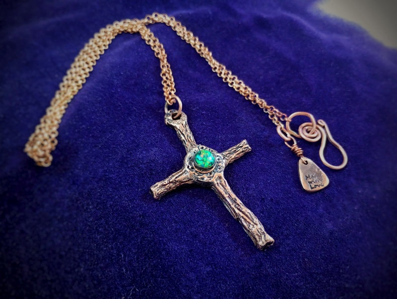 Old Oak Cross Energy Necklace