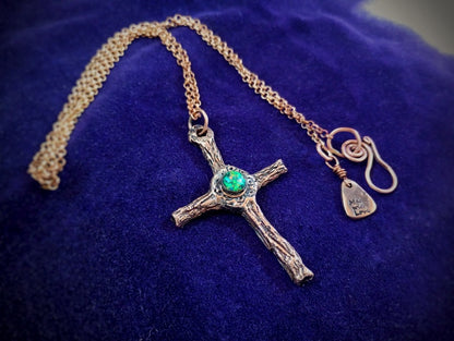 Old Oak Cross Energy Necklace