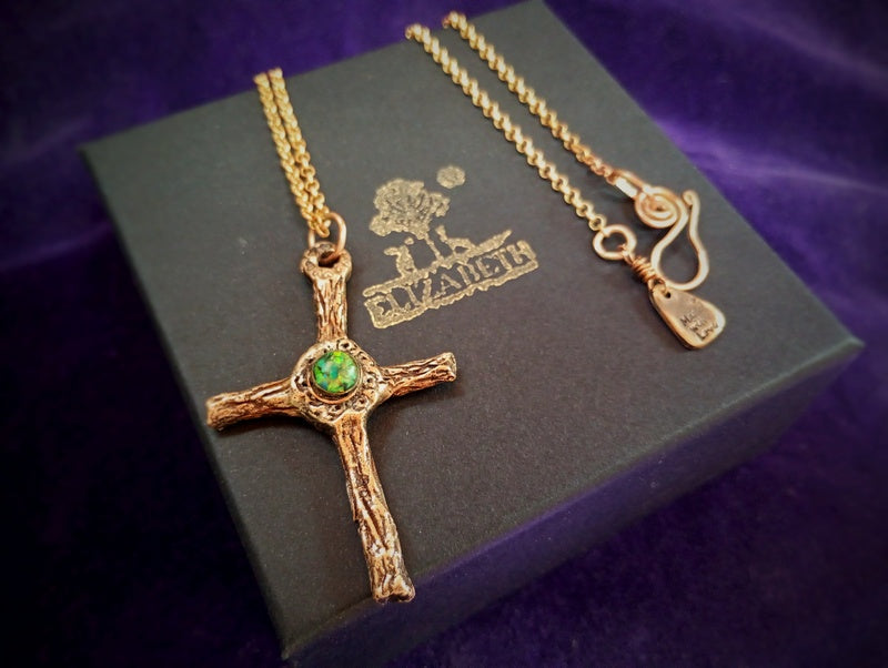 Old Oak Cross Energy Necklace