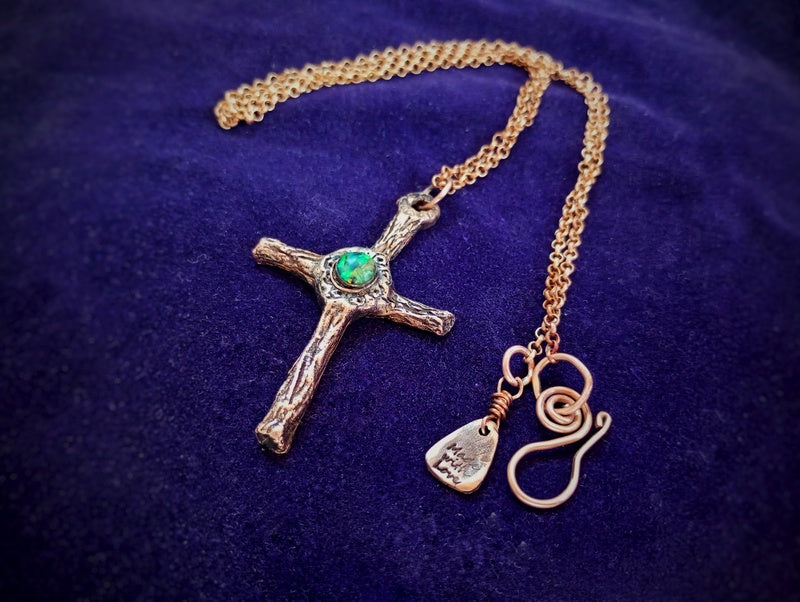 Old Oak Cross Energy Necklace
