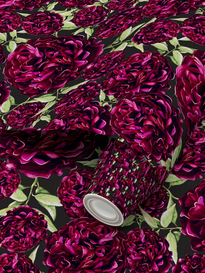 Peony Pattern Wallpaper