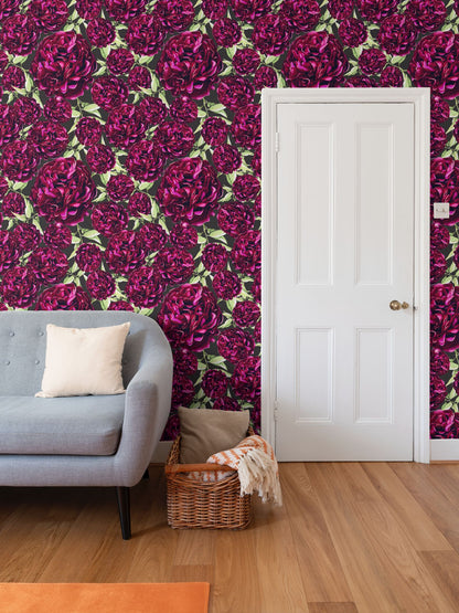 Peony Pattern Wallpaper