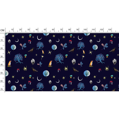 Wild Nights Mystical Fabric Prints Deep Blue