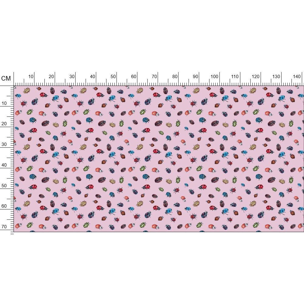 LadyBird Cluster Fabric Prints Pale Pink