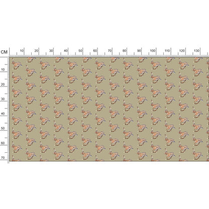 Brown Hare Creams Fabric Prints
