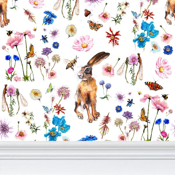 Summer Hare Garden Wallpaper