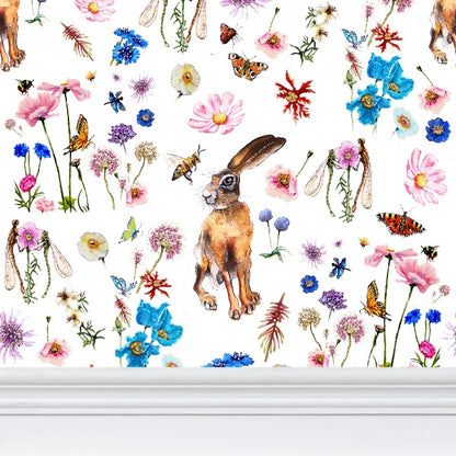 Summer Hare Garden Wallpaper