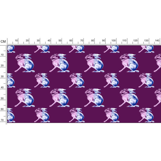 Brown Hare Purple Haze Fabric Prints