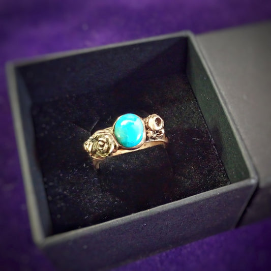 Blue Sky Floral Ring