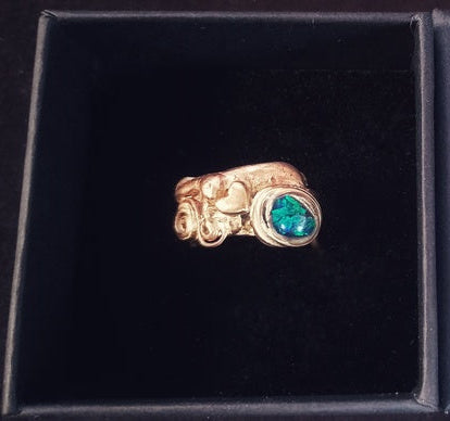 Opal Dust Snoozing Dreamy Hare Ring