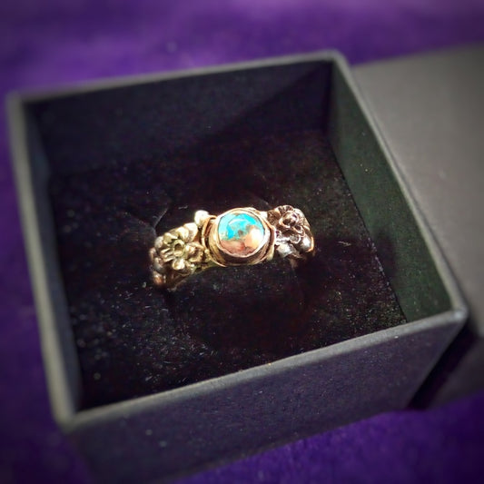 Blue Sky Star Floral Ring