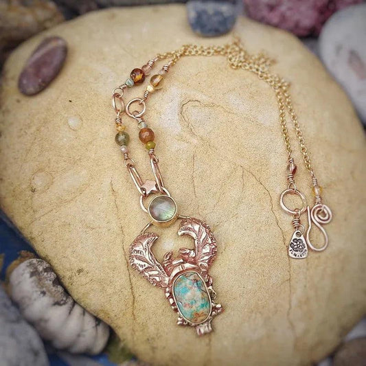 Scarab Good Luck Necklace - Elizabeth's Boutique