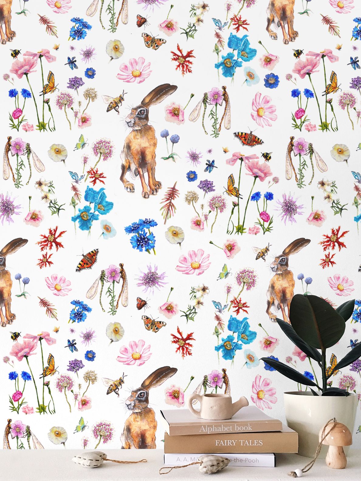 Summer Hare Garden Wallpaper