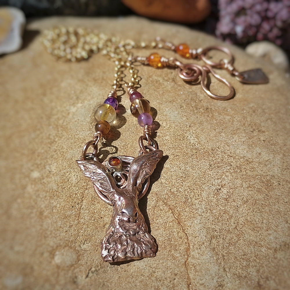 The Amber Hare Nature Energy Necklace