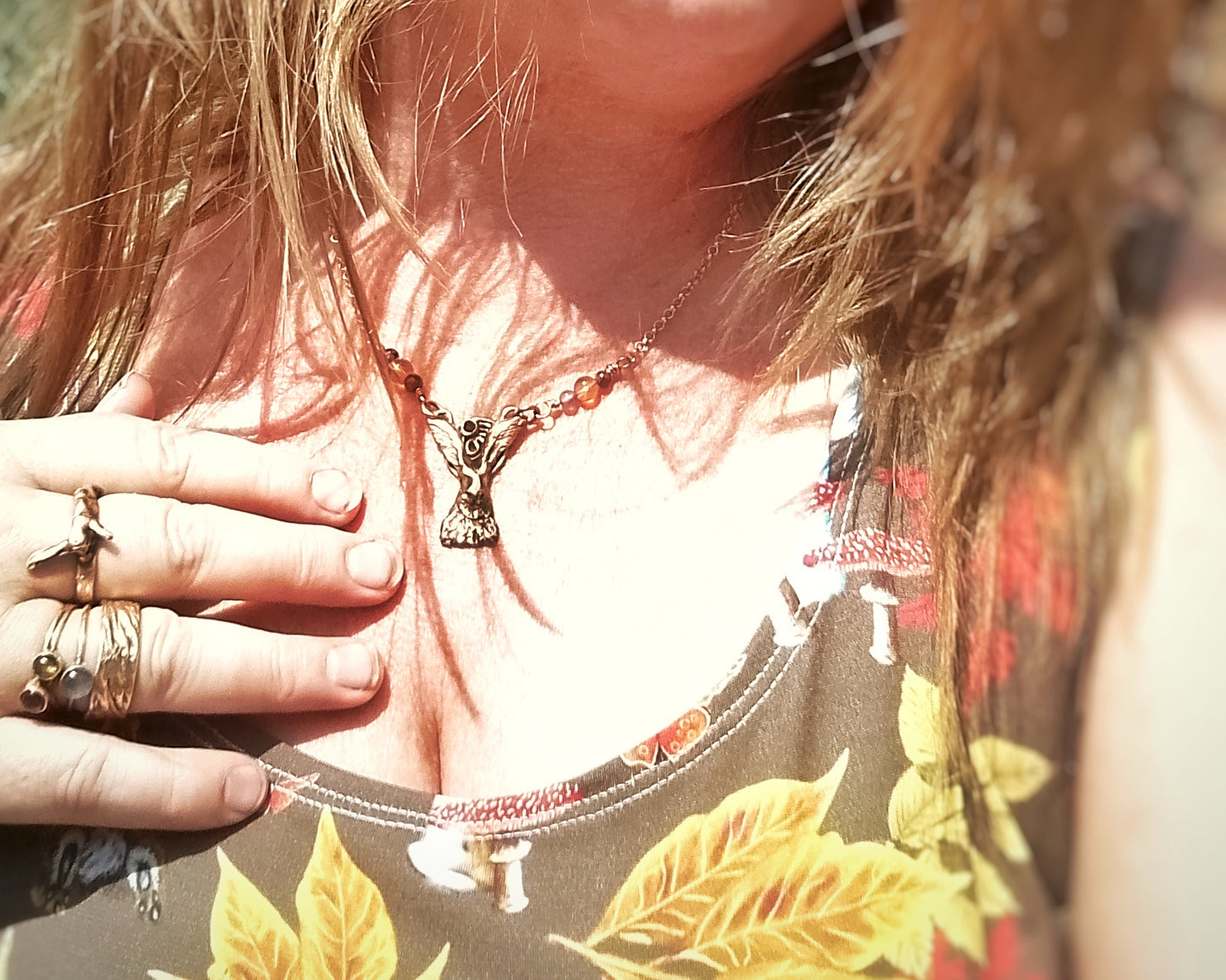 The Amber Hare Nature Energy Necklace Elizabeth's Boutique
