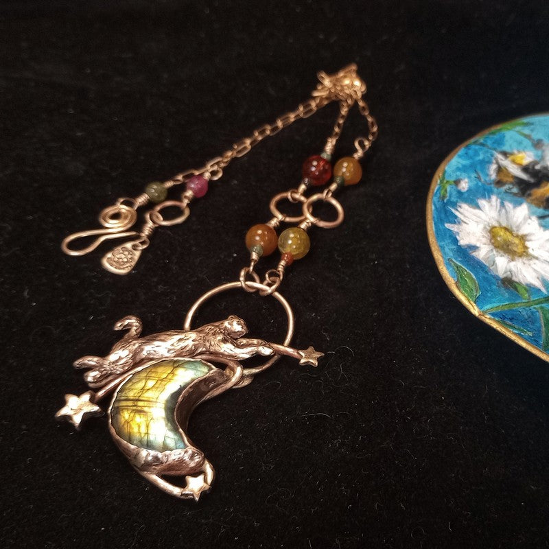 The Cat Jumped Over the Moon Necklace