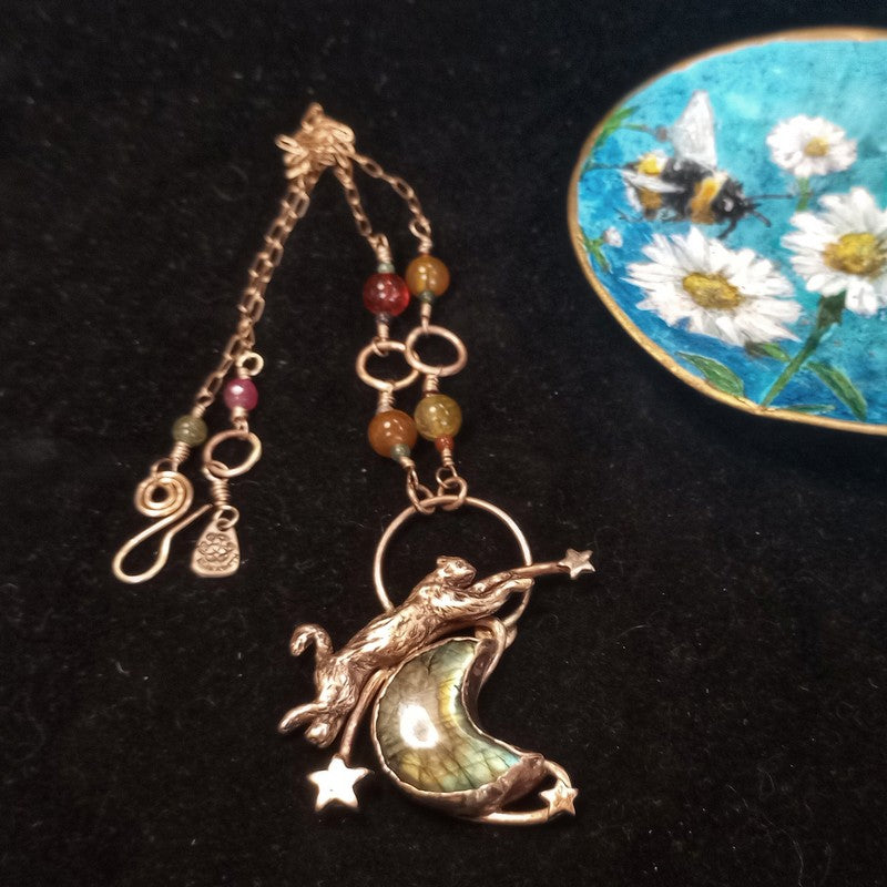The Cat Jumped Over the Moon Necklace
