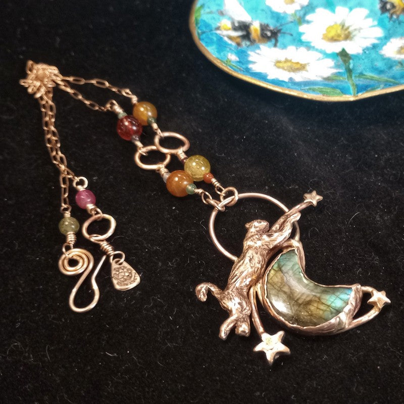 The Cat Jumped Over the Moon Necklace