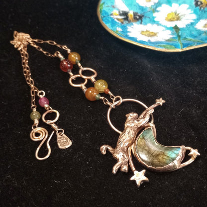 The Cat Jumped Over the Moon Necklace