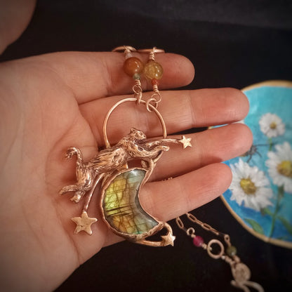 The Cat Jumped Over the Moon Necklace