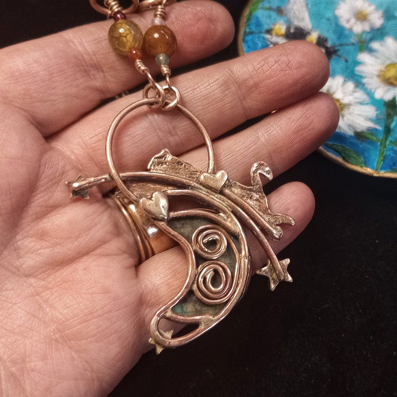The Cat Jumped Over the Moon Necklace
