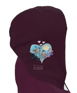 Three of Cups Hare Tarot Deck Hoodie Dress Deep Red