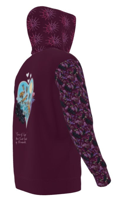 Three of Cups Hare Tarot Hoodie