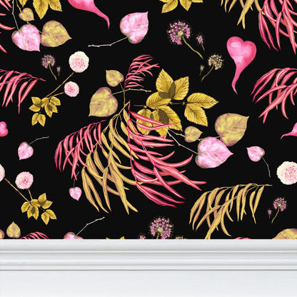 Tree Love Whispers Wallpaper Charcoal